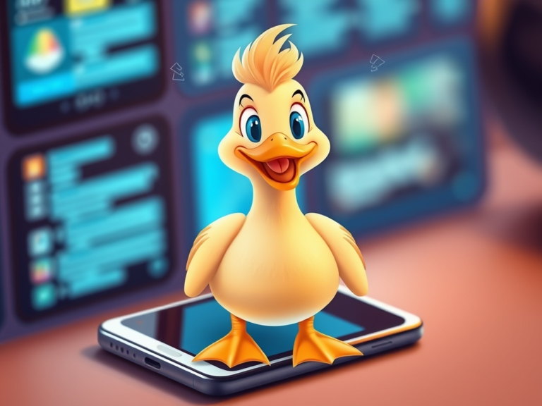 create-an-image-of-a-duck-being-received-electronically