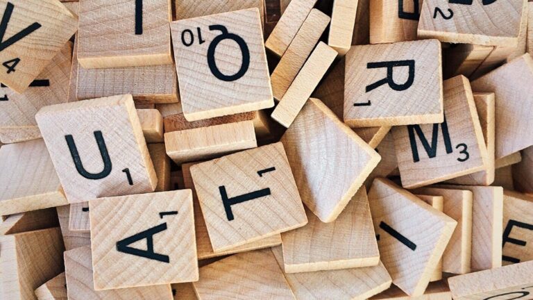 pile of scrabble letter pieces